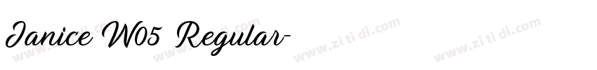 Janice W05 Regular字体转换